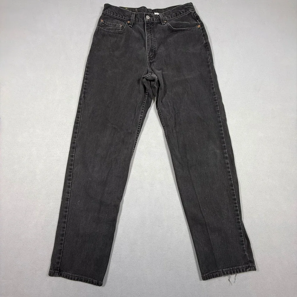 Levis 550 Relaxed Fit Jeans Mens 34x34 Faded Black Made in USA Vintage‎ Denim